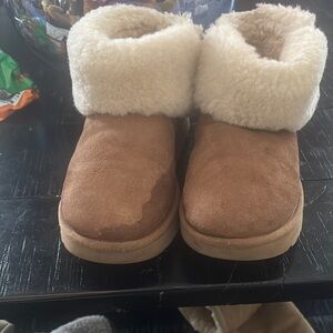 UGG Tan and Cream Ankle Boots